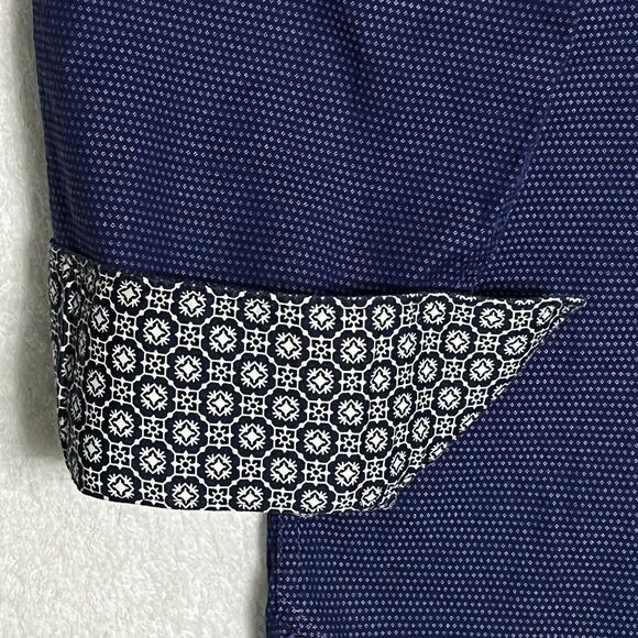 TED BAKER LONDON Button Down Shirt Men's 4 L Blue Cotton Stretch - Picture 11 of 17